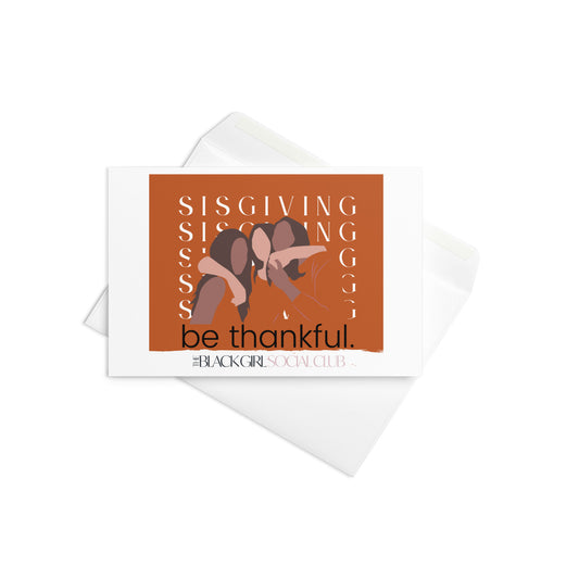 Sisgiving greeting card (blank inside)